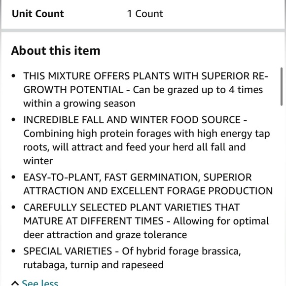 Show Stopper deer food plot seeds 3 lbs - Picture 5 of 7